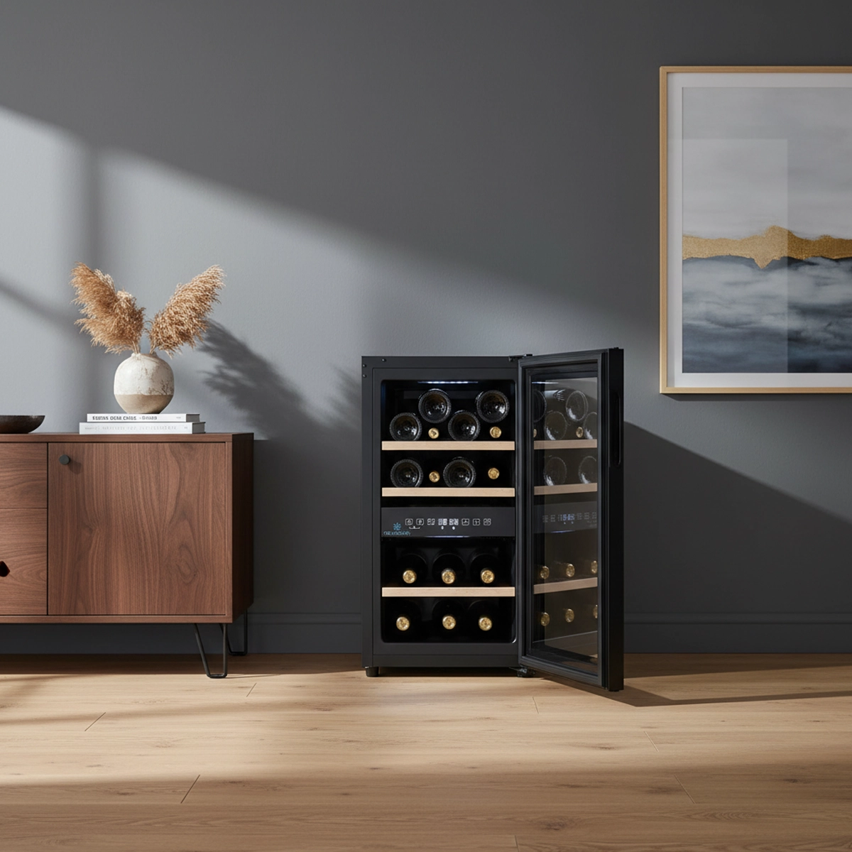 Joy Azurite - 16 bottles - Dual zone - Black | Wineandbarrels